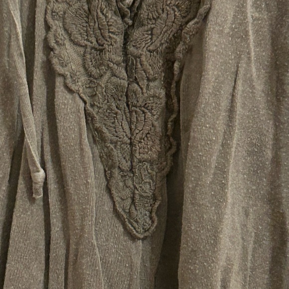 American Eagle Outfitters Lace-Up Long Sleeve Top - Green - Picture 3 of 4